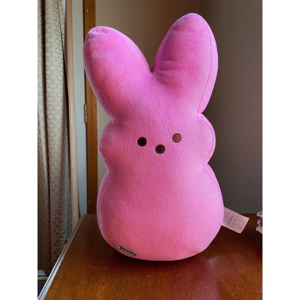 Build a Bear Pink Peep Bunny Rabbit Shimmery Plush 16”